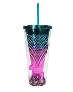 Little Surprise Box Mermaid Sipper Water Bottle With Straw Blue (350 ml ...