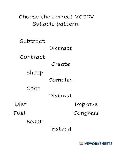 Image result for Vccv Syllable Pattern