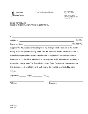 Fillable Online Institutional Supportive Care Long Term Care Resident ...