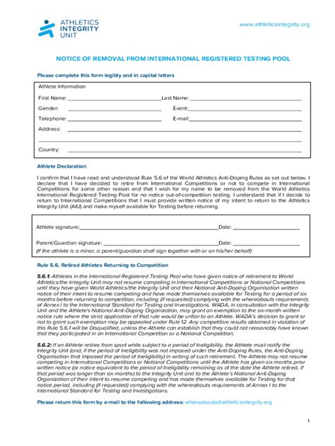 Fillable Online Removal from RTP Form.docx Fax Email Print - pdfFiller