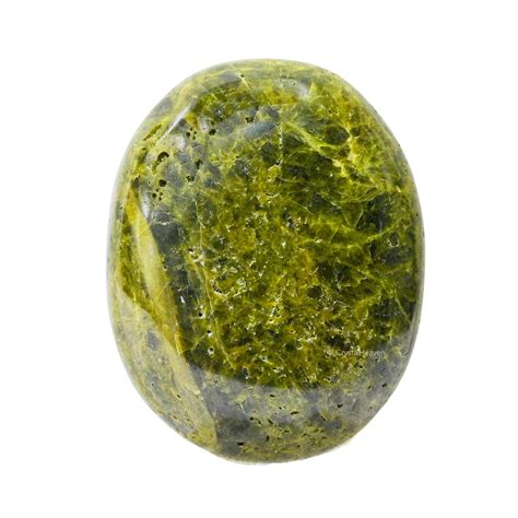 Green Tourmaline In Quartz Crystal Palm Stone - Crystal Heaven