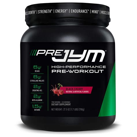 Buy Pre JYM Pre Workout Powder - BCAAs, Creatine HCI, Citrulline Malate ...