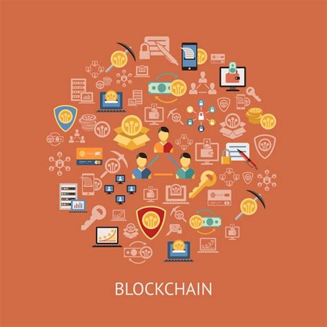 Blockchain und Krypto-Mining-Icon-Set | Premium Vektor