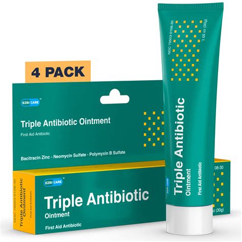 Buy EzriCare First Aid Antibiotic Ointment - Triple Antibiotic Ointment ...
