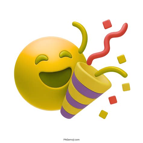 Party Popper Emoji Multicolour 3D PNG, ClipArt Collection » Download ...