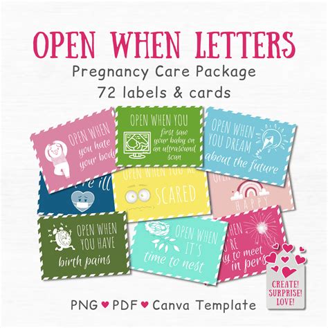 Open When Letters Pregnancy Care Package Congratulations Pregnancy...