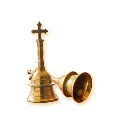 Brass Bell Hand Church Bell With Cross Buy Online Kingnqueenz ...