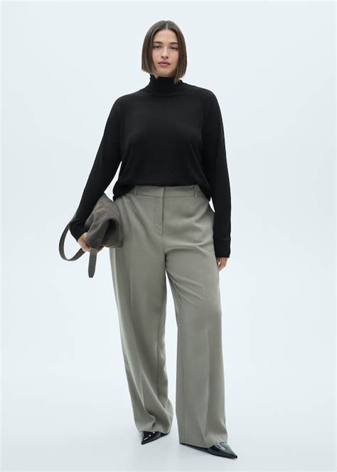 Fine-knit turtleneck sweater - Women | MANGO USA