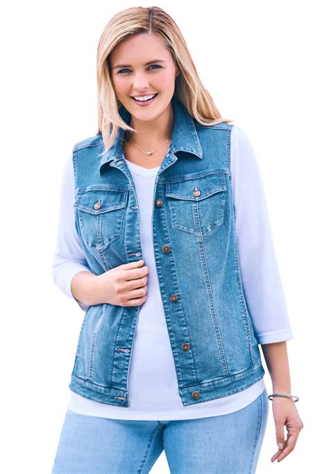 Womens Long Denim Vest at Colin Jetton blog