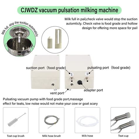 CJWDZ Milking Machine for Goats Cows, Pulsation Vacuum India | Ubuy