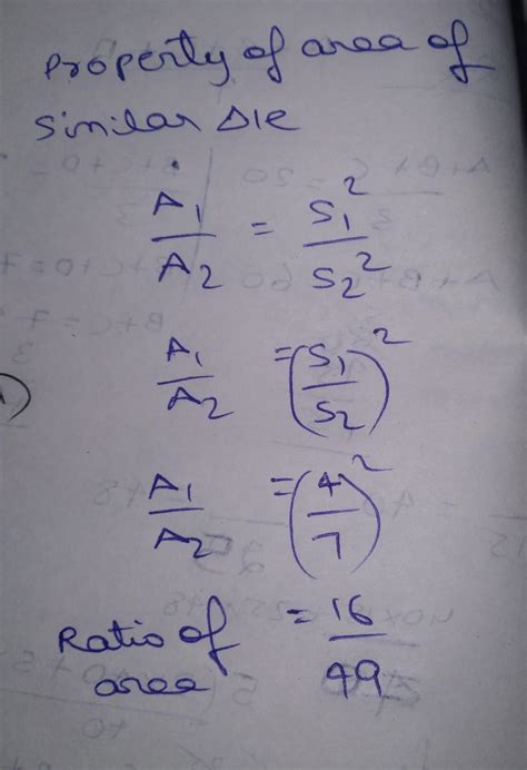 The ratio of corresponding sides of similar triangles is 4:7; then find ...