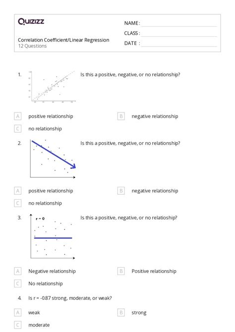 Image result for Algebra 1 Correlation Worksheet