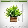Buy fancymart Artificial Bamboo Leaves in Wood Potted Plant Height : 17 ...