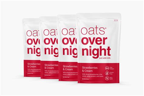 Strawberries & Cream Overnight Oatmeal Protein Shake