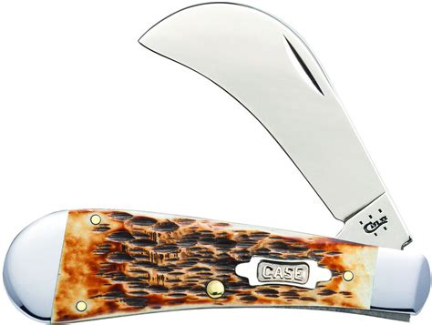 Case Burnt Amber Bone Hawkbill Pruner 4-1/8" Closed (61011 SS ...