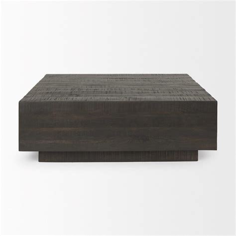 Hayden Dark Brown Wood Square Coffee Table by Mercana | 1StopBedrooms
