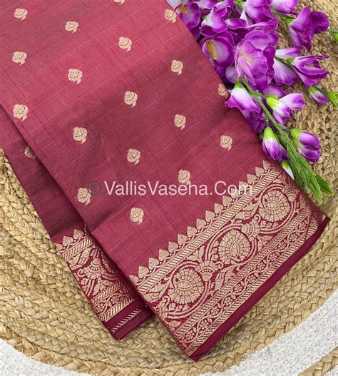 Semi Tussar Silk - Maroon Shade - VVSTS024 – Vallis Vaseha
