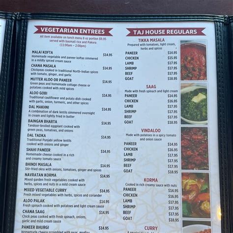 TAJ MODERN INDIAN CUISINE, Weymouth - Menu, Prices & Restaurant Reviews ...