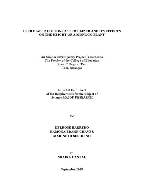 Image result for Format for Science Project