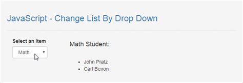 JavaScript Drop Down List 的图像结果