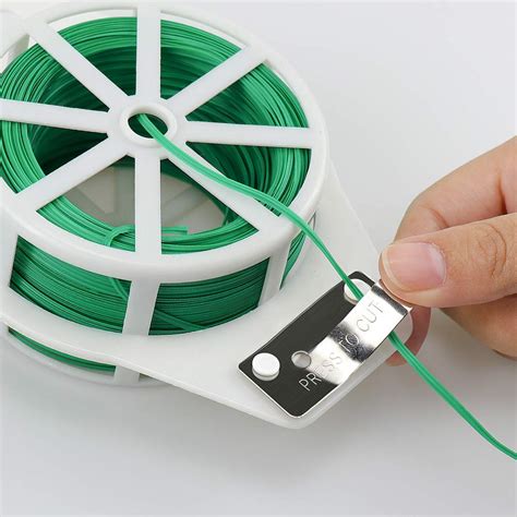 Casa De Amor Plastic Twist Tie Wire Spool with Cutter for Garden Yard
