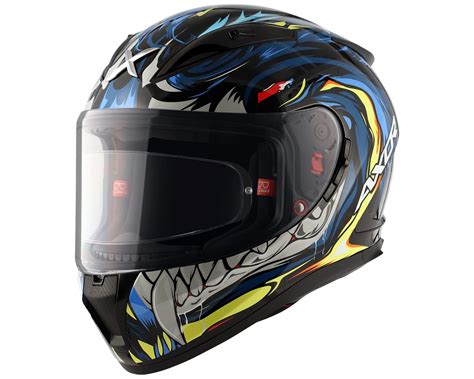 Axor Abs Street Okami Black and Blue Helmet-Extra-Large : Amazon.in ...