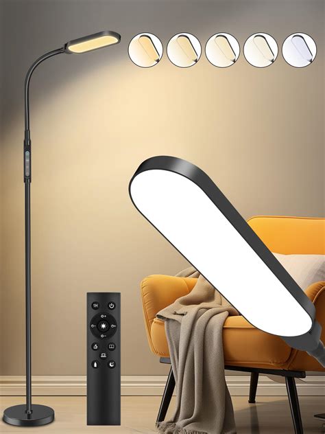 NUFECARG Floor Lamp, Adjustable Gooseneck Reading Floor Lamp, LED ...