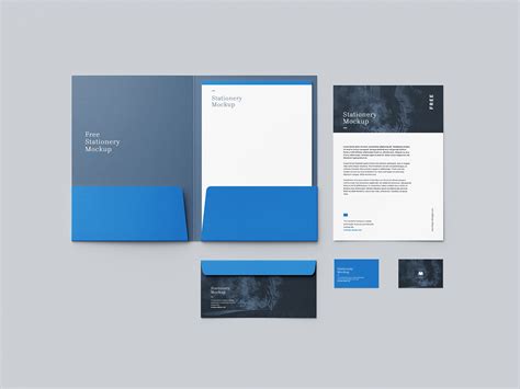 Free Free Branding Stationery Mockup 6 PSD Set - PsFiles