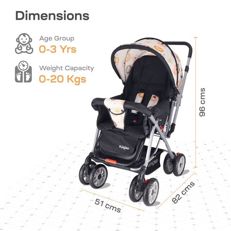 R for Rabbit Kiddie Kingdom Stroller - Black Safari Stroller
