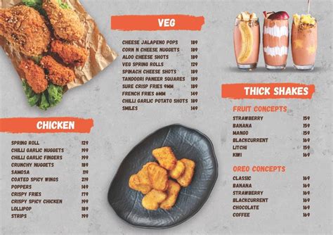 Menu at OFS - Only fries and shakes, Hyderabad