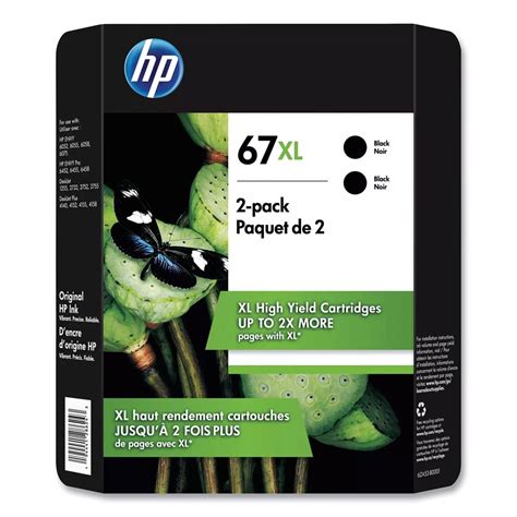 HP 67XL, 2-Pack High Yield Black Original Toner Cartridges - Walmart.com