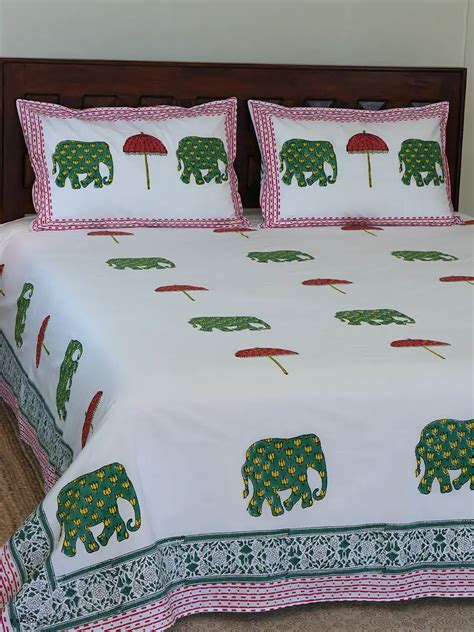Haathi Umbrella Percale Cotton Bedsheet