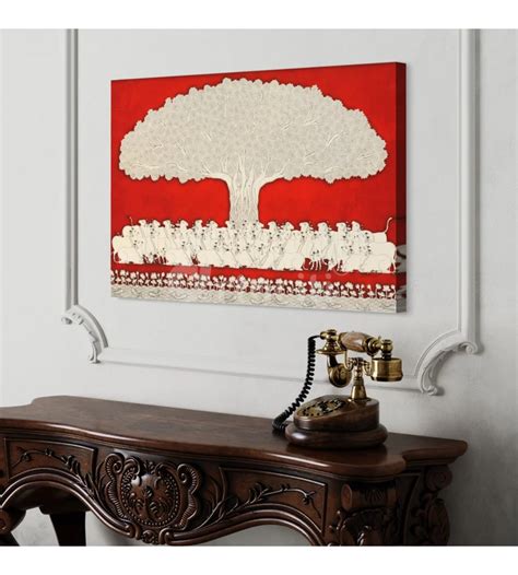 Buy Tree of Life Pichwai Phad Art Canvas Giclee Print Online - Artociti