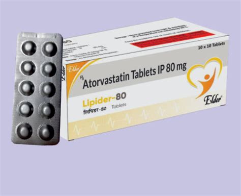 LIPIDER 80 TABS 10'S ( Atorvastatin Calcium 80 MG ) by Elder – IshwarPharma