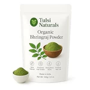 Buy Tulsi Naturals Bhringraj Powder for Hair Growth & Thickening | 100% ...