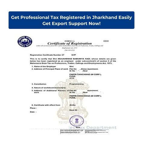 Professional Tax Registration in Jharkhand - Quick and Easy Process ...