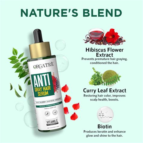 Buy Anti Gray Hair Serum | Anti Gray Serum For Men & Women – Orgatre