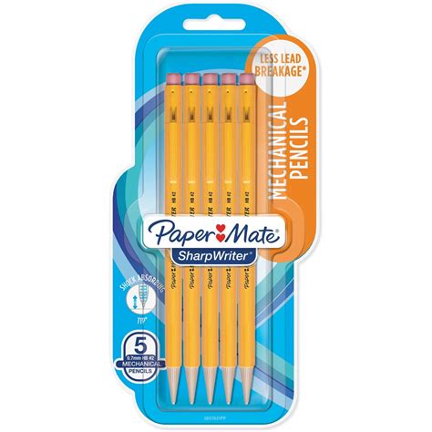 Paper Mate Sharpwriter Break Resistant Mechanical Pencil, 0.7mm, Yellow ...