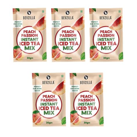Buy Bevzilla Instant Iced Tea Peach 30Gm X5 in India at Best Price ...