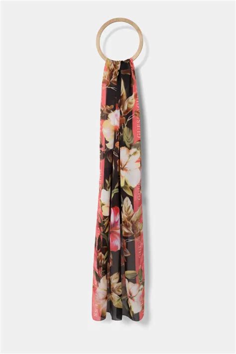 Guess szalik damski kolor czarny wzorzysty AW5271 POL03 | Answear.com