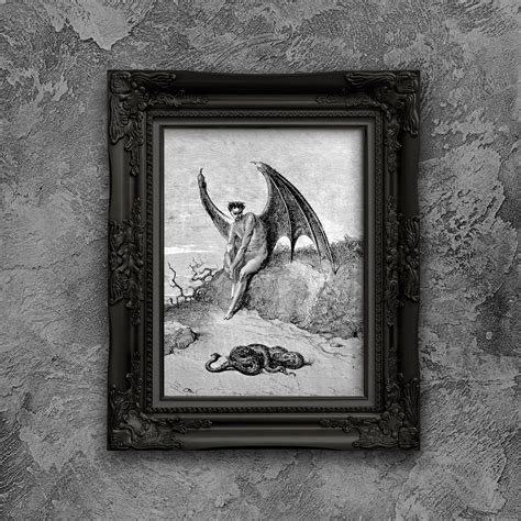 Gustave Dore - Lucifer the Fallen Angel. Gustave Dore Print. Paradise ...