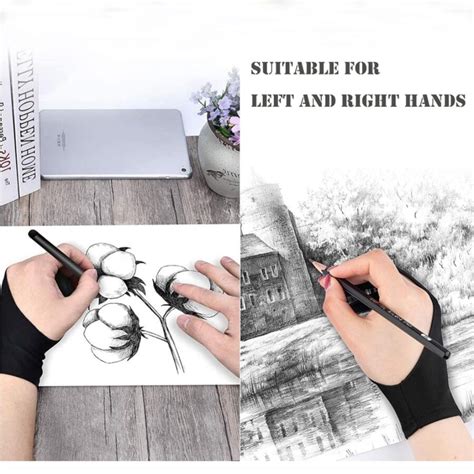 Pacote único de luvas espessantes de dois dedos, luvas de artista, luva ...