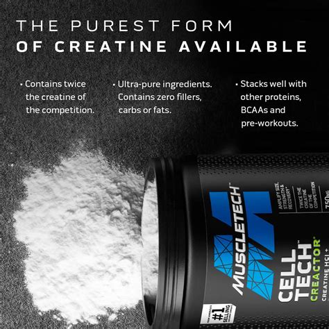 Buy MuscleTech Cell-Tech Creactor - Creatine HCl Formula - Muscle ...