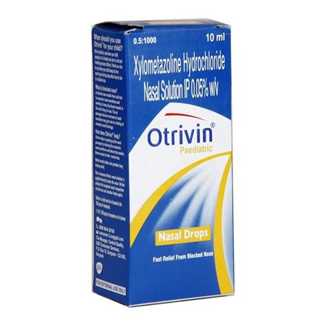 Otrivin Paediatric 0.05% W/V - Bottle of 10 ml Drops : Amazon.in ...
