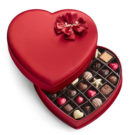 Buy Godiva Chocolatier Valentine’s Fabric Heart Assorted Chocolate Gift ...