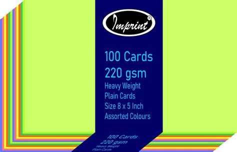 True-Ally 200 GSM Premium Heavy Blank 3" x 5" Index Cards - 100 Cards ...