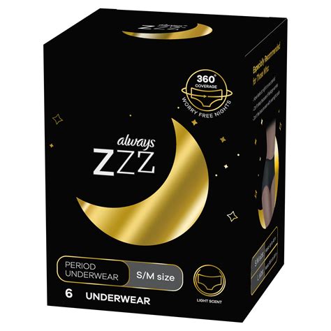 Always Zzz Disposable Overnight Period Underwear For Women Size S 6 pc ...