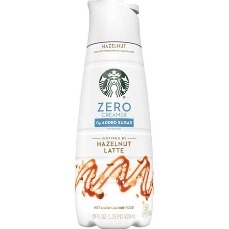 Starbucks Zero Sugar Added Liquid Coffee Creamer - Hazelnut Latte ...