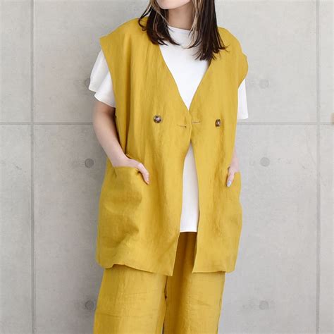 リネンノーカラージレ/832102 | AUG ONLINE STORE 大人の女性が肩の力を抜いて楽しめるデイリーウェア