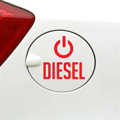 indnone® Power Button Diesel Sticker for Car Sticker Stylish Vinyl ...